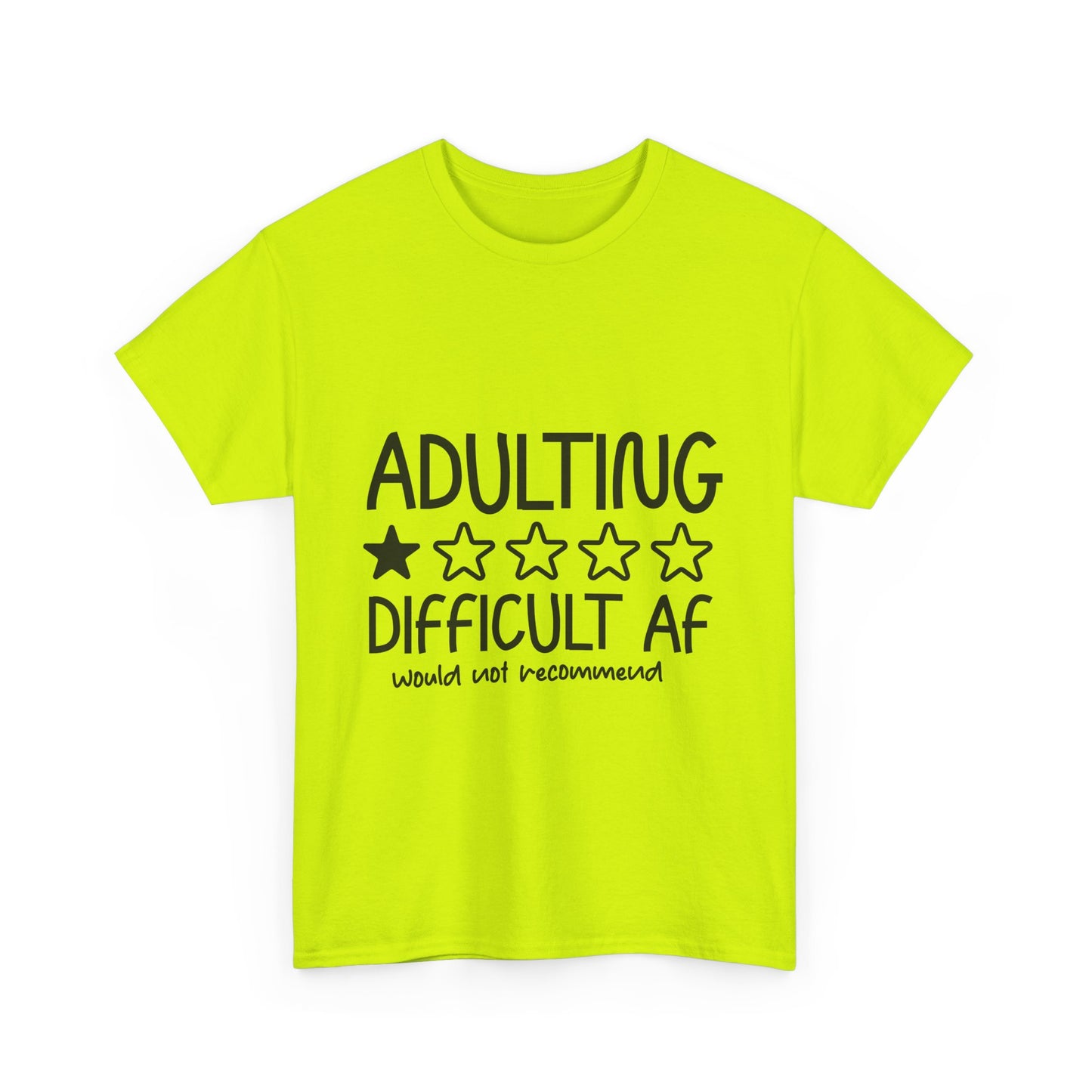 Funny Adulting Difficult AF - Unisex Heavy Cotton Tee