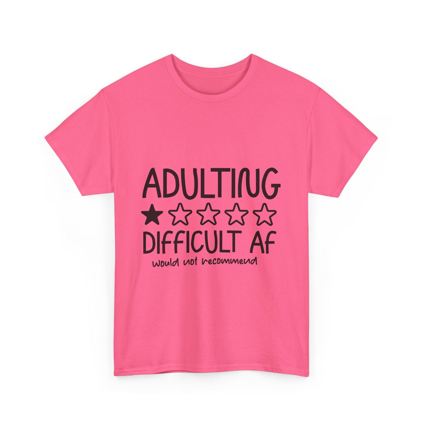 Funny Adulting Difficult AF - Unisex Heavy Cotton Tee